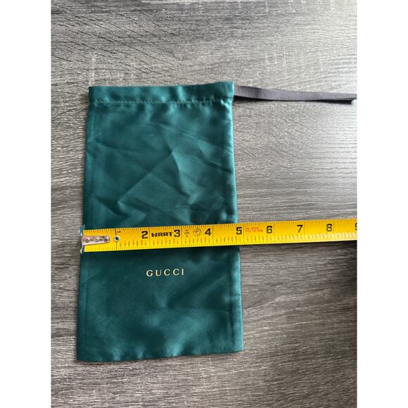 Authentic Gucci Pouch Sunglass Glasses Soft Case Teal Emerald Green Color - Picture 5 of 7